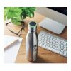 Double wall bottle 500 ml with hydration reminder matt silver | No Branding | not available | not available | not available