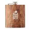 Slim hip flask 190 ml brown | No Branding | not available | not available | not available