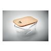 Glass lunchbox with bamboo lid transparent | No Branding | not available | not available | not available