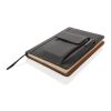 Notebook with phone pocket black | No Branding | not available | not available