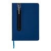Standard hardcover PU A5 notebook with stylus pen navy | No Branding | not available | not available