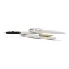 Prodir DS5 twist ballpoint pen Shell with metal clip beige-gold | Without Branding | S13 Gold | Black