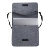 RPET felt laptop bag Layla dark grey | No Branding | not available | not available
