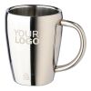 Stainless steel double walled mugs Naya silver