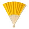 Bamboo hand held fan Elio yellow | No Branding | not available | not available