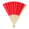 Bamboo hand held fan Elio red