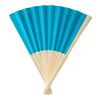 Bamboo hand held fan Elio light blue | No Branding | not available | not available