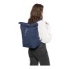 Recycled polycotton (330 gsm) rolltop backpack Thaddeus blue | No Branding | not available | not available