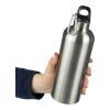Recycled stainless steel single walled bottle (750 ml) Emeric silver | No Branding | not available | not available