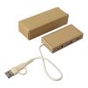 Aluminium and recycled paper USB hub Paulo brown | No Branding | not available | not available