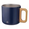 Recycled stainless steel double-walled mug 400 ml Dwight white | No Branding | not available | not available