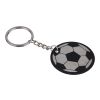 Recycled stainless steel soccer ball keychain Ciro black | No Branding