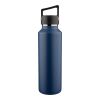 Recycled stainless steel double-walled bottle (600 ml) Mace black | No Branding