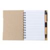 Wire bound notebook with ballpen Niall brown | No Branding | not available | not available