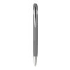 Recycled PU notebook (A5) and ballpen set Tarek grey