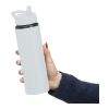 Recycled stainless steel drinking bottle (500 ml) Zeno white | No Branding | not available | not available