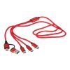 Charging cable Hexa | 6-in-1 red
