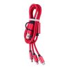 Nylon charging cable Leif red