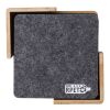 RPET felt coaster set Lawrence grey