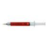 Recycled ABS syringe shaped ballpen Dr. David red