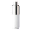 Recycled stainless steel double-walled drinking bottle (600 ml) Esen white