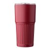 Recycled stainless steel double-walled drinking mug (500 ml) Kael burgundy