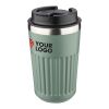 Recycled stainless steel travel mug (400 ml) Chiara black