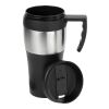 PP and stainless steel travel mug Karina black/silver | No Branding | not available | not available