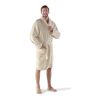 Fleece (210 gr/m²) bathrobe Derek beige | No Branding | not available | not available