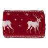 Polar fleece reindeer blanket (180 gr/m2) Jane red | No Branding | not available | not available