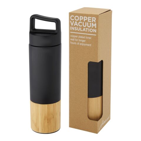 Torne 540 ml copper vacuum insulated stainless steel bottle with bamboo outer wall Standard | Solid black | No Branding | not available | not available