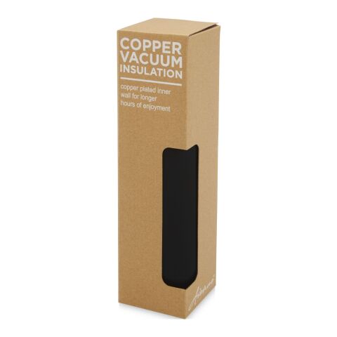 Marka 600 ml copper vacuum insulated bottle with metal loop Standard | Solid black | Not applicable | No Branding | not available | not available