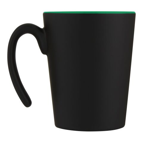Oli 360 ml ceramic mug with handle Standard | Green-Solid black | No Branding | not available | not available