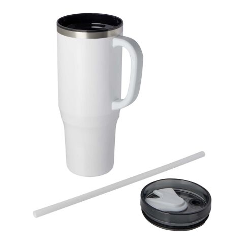 Melbourne 1200 ml RCS certified mug with straw Standard | white | Not applicable | No Branding | not available | not available
