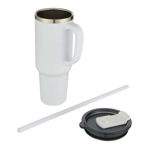 Sydney 1200 ml double wall RCS certified copper vacuum insulated mug with straw Standard | white | Not applicable | No Branding | not available | not available