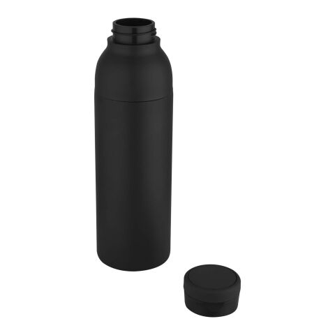 Illuminate 650 ml RCS recycled stainlesss steel double wall insulated water bottle Solid black | not available