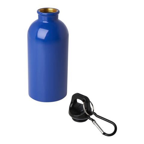 Oregon 400 ml RCS certified single wall stainless steel water bottle with carabiner Standard | Royal blue | No Branding | not available | not available