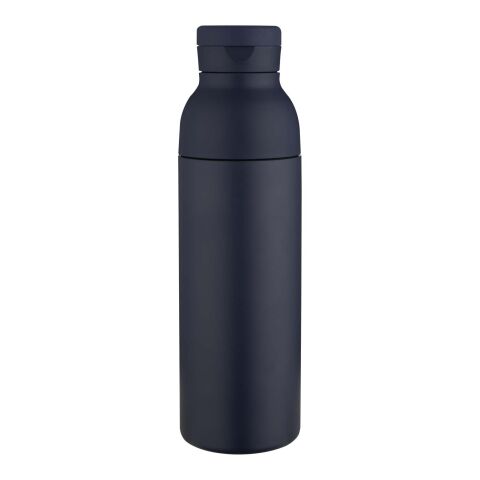 Illuminate 650 ml RCS recycled double wall stainless steel water bottle with 3-piece lid set Standard | Deep blue | Not applicable | No Branding | not available | not available