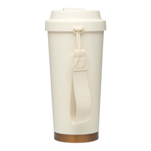 Hampton 480 ml RCS recycled stainless steel double wall vacuum insulated tumbler Cream