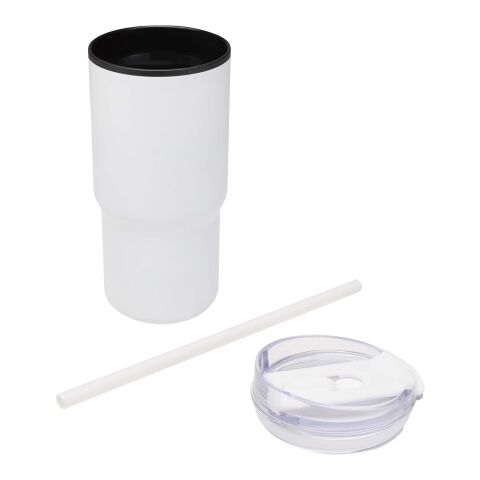 Westin 540 ml RCS recycled double wall insulated tumbler with straw White
