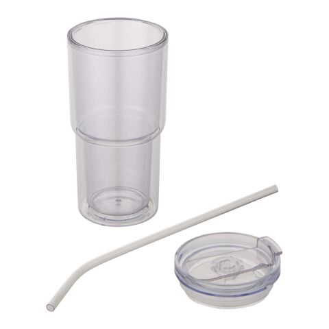 Archer 480 ml double wall plastic tumbler White