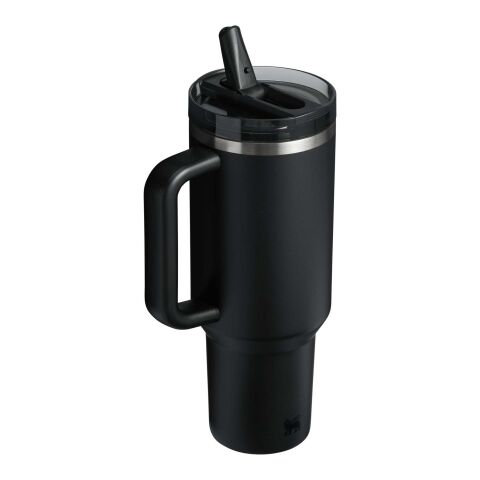 Stanley Quencher® ProTour 1180 ml recycled stainless steel insulated flip straw tumbler	 Solid black