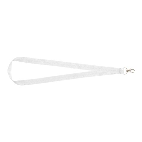 Impey lanyard with convenient hook Priority | White | 1-color Screen Print | both straps | 300 mm x 16 mm | not available