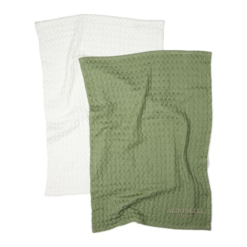 VINGA Cromer waffle kitchen towel, 2 pcs green | No Branding | not available | not available | not available