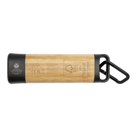 Kuma bamboo/RCS recycled plastic torch with carabiner Standard | Natural | Not applicable | No Branding | not available | not available