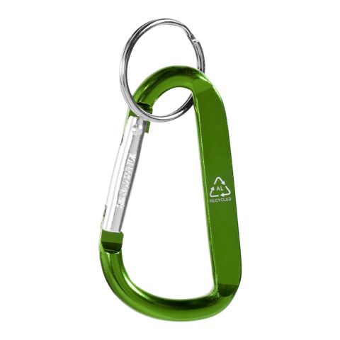 Timor recycled aluminium carabiner keychain Green | not available