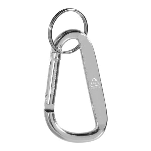 Timor recycled aluminium carabiner keychain Standard | Silver | not available | No Branding | not available | not available