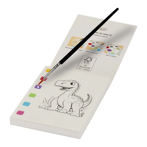 Quell colouring book and water brush pen set White
