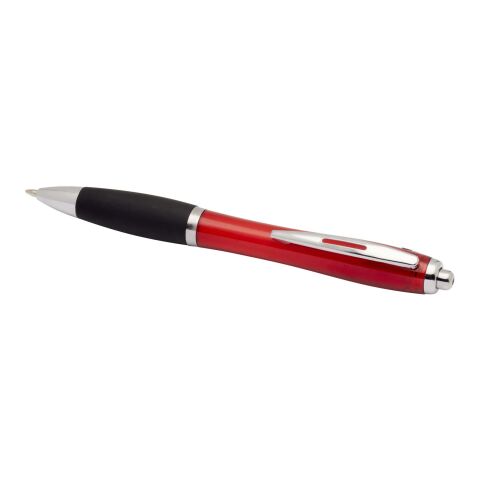 Nash RCS recycled plastic ballpoint pen with coloured barrel and black grip (black ink) Standard | Red | No Branding | not available | not available