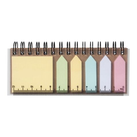 Spinner spiral notebook with coloured sticky notes Standard | Natural | No Branding | not available | not available